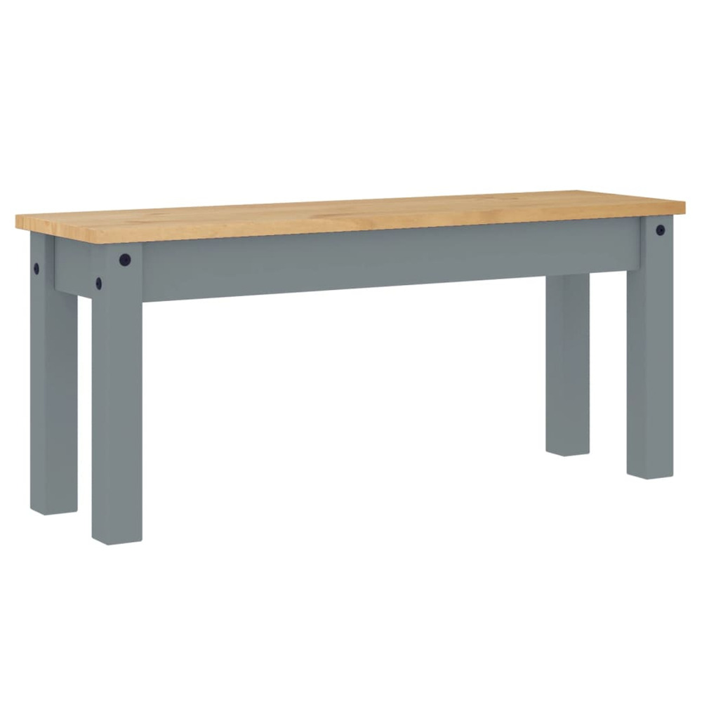 Banc à manger panama gris 105x30x45 cm bois massif de pin