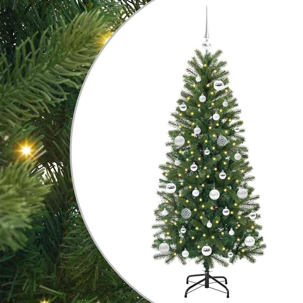 Sapin de noël artificiel vert 150 cm pe et pvc
