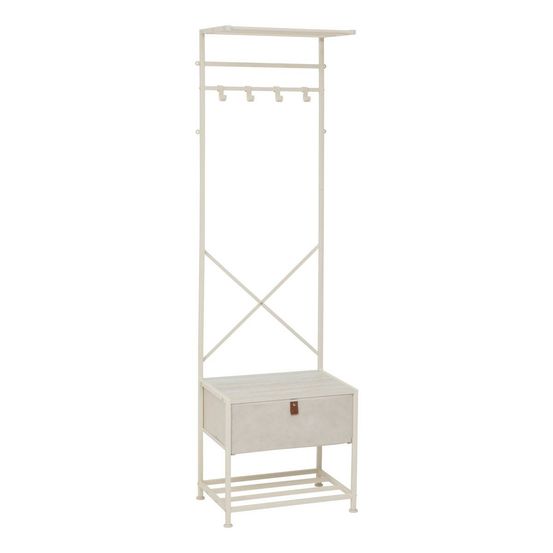 Dressing tissa 4 patères 1 tiroir beige