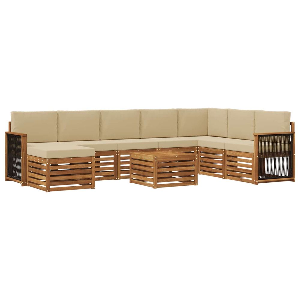 Ensemble de canapés d'extérieur 7 pc naturel