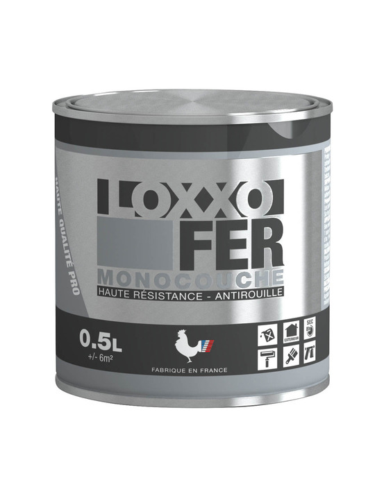 Laque fer antirouille monocouche haute résistance 0.5l - loxxo
