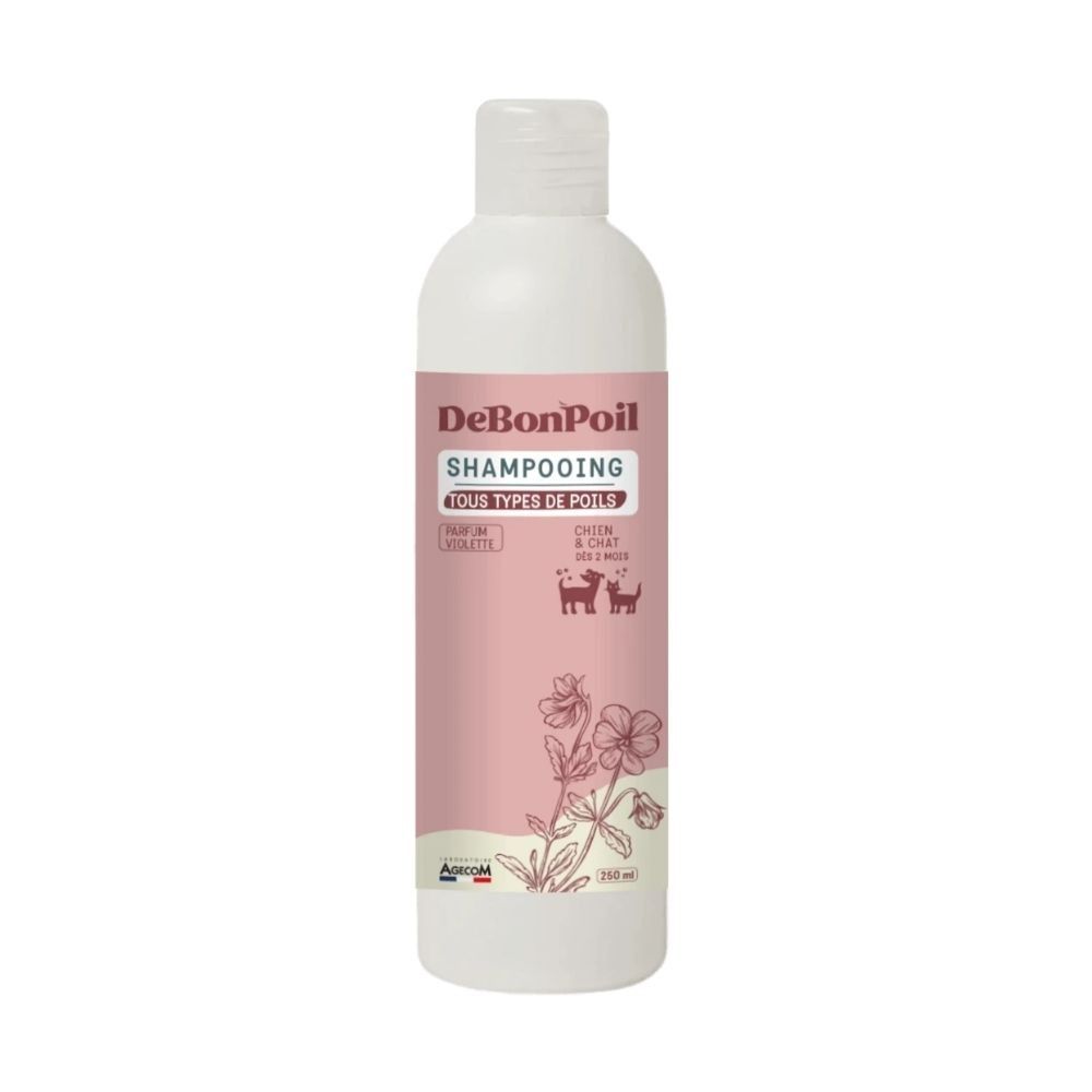 Shampooing tous types de poils chien chat debonpoil aloe vera 250 ml