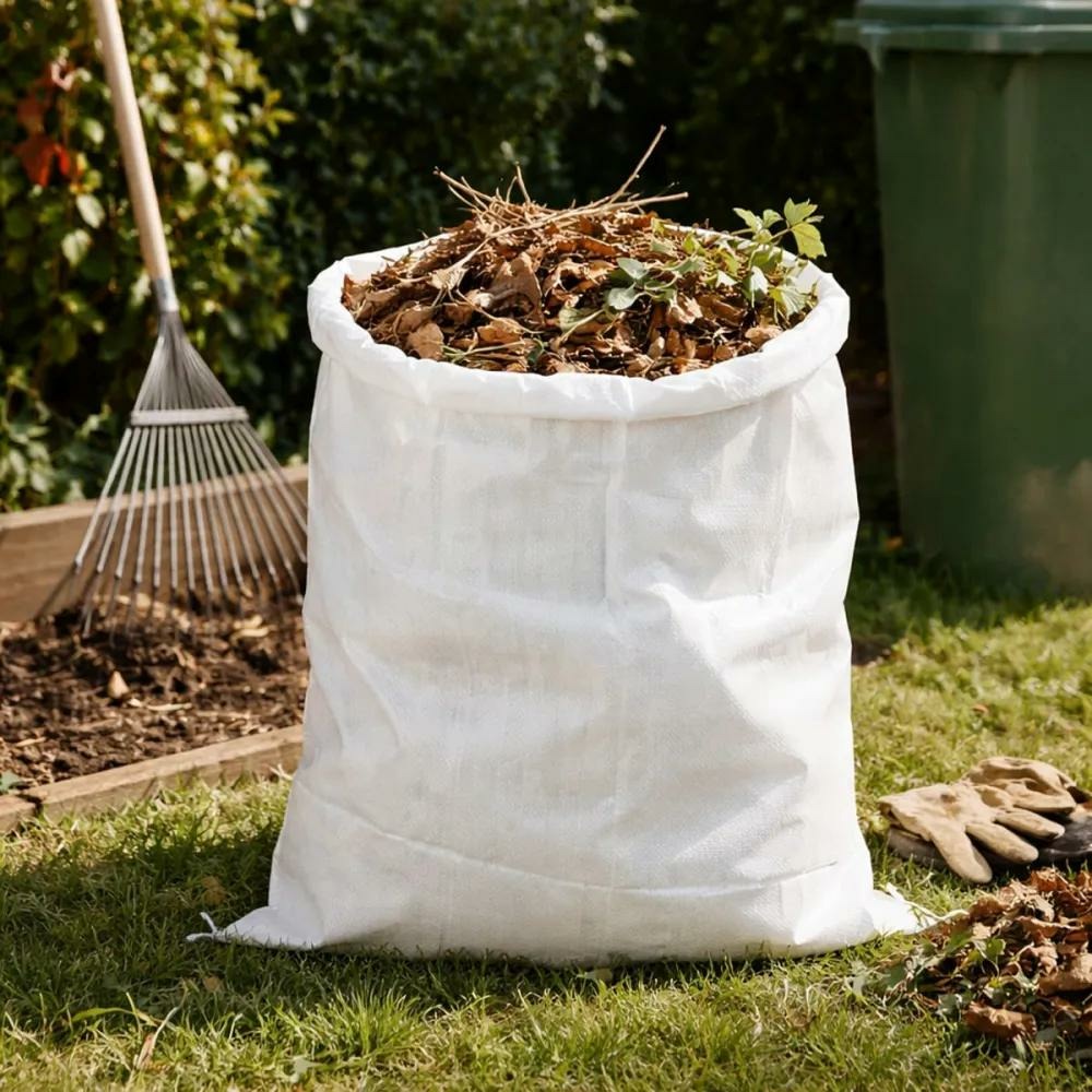 Sac à déchets jardin 60x80cm ficelle fermeture - lot 4 pièces