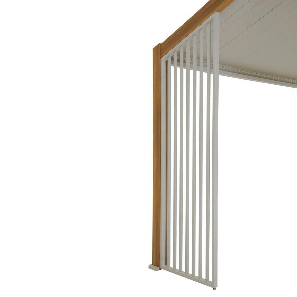 Persienne pour pergola bioclimatique autoportante ecozia 4x3 m argile