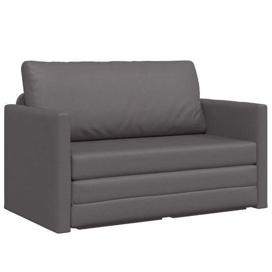 Canapé-lit gris 124 x 71 x 78 cm simili cuir