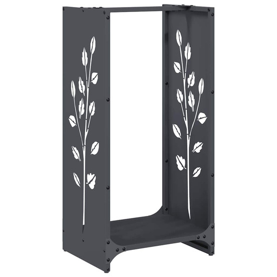 Portant de bois chauffage anthracite 40x30x80 cm