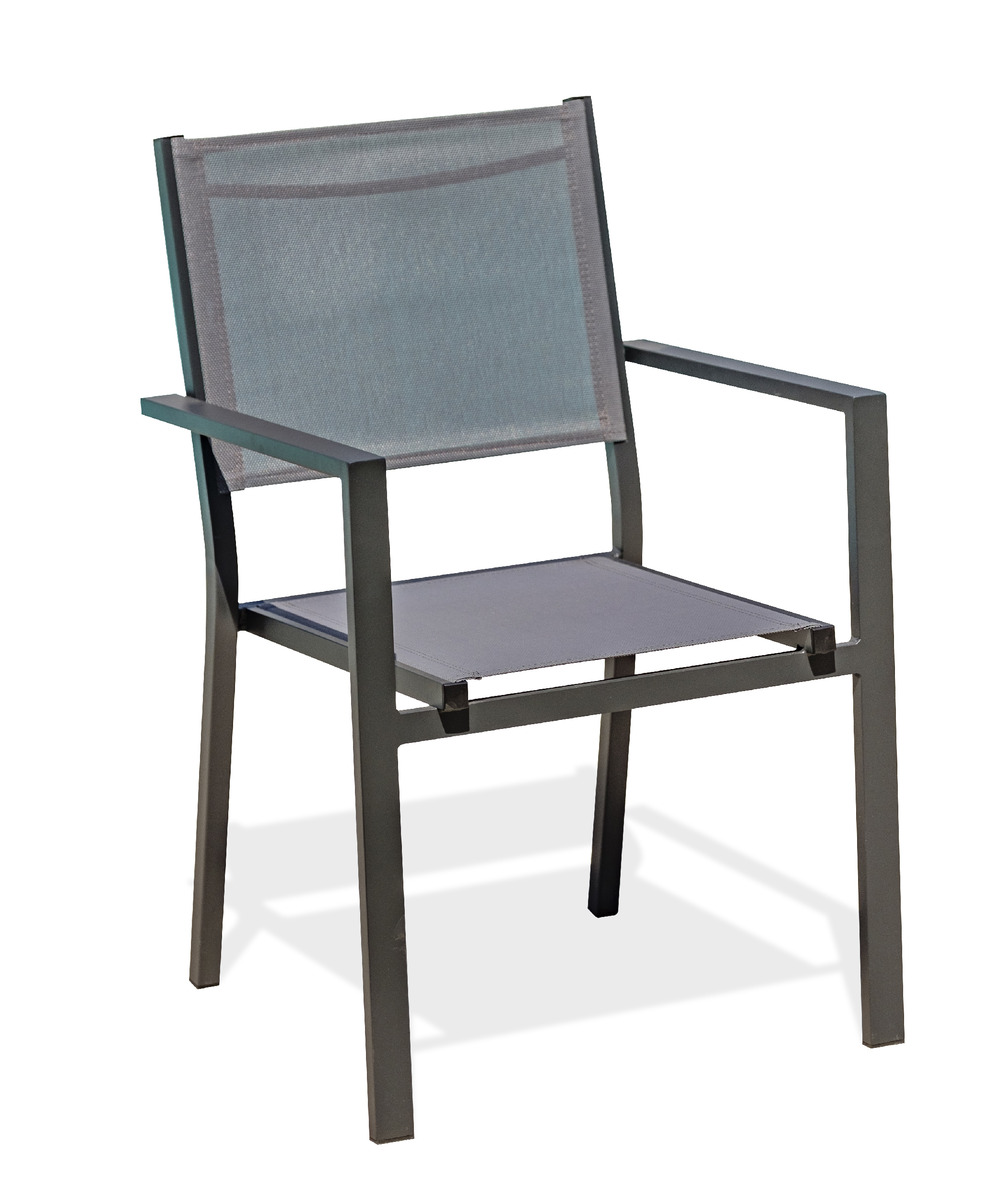 Fauteuil de jardin tolede en aluminium et textilène