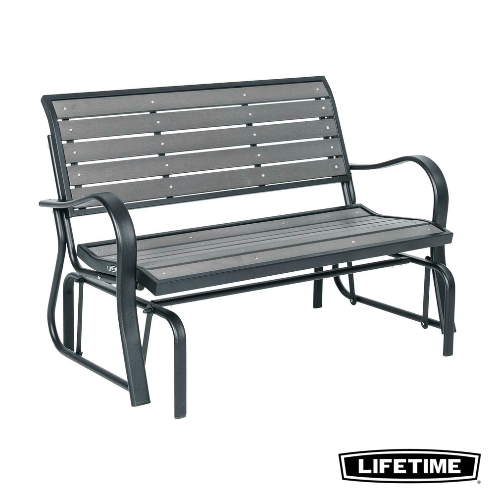 Banc d'extérieur coulissant balancelle détente gris LIFETIME #60276