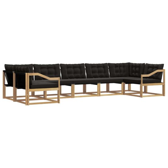 Ensemble de canapés d'extérieur 7 pc blanc et noir