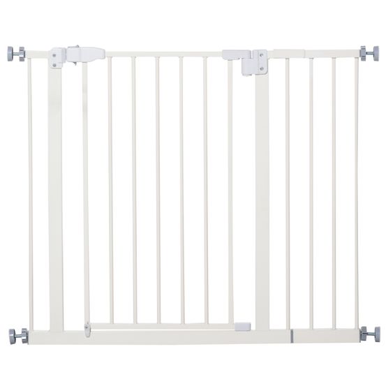 Barrière de sécurité chien métal escalier fixation pression 74-97cm blanc - comfortxl pet living