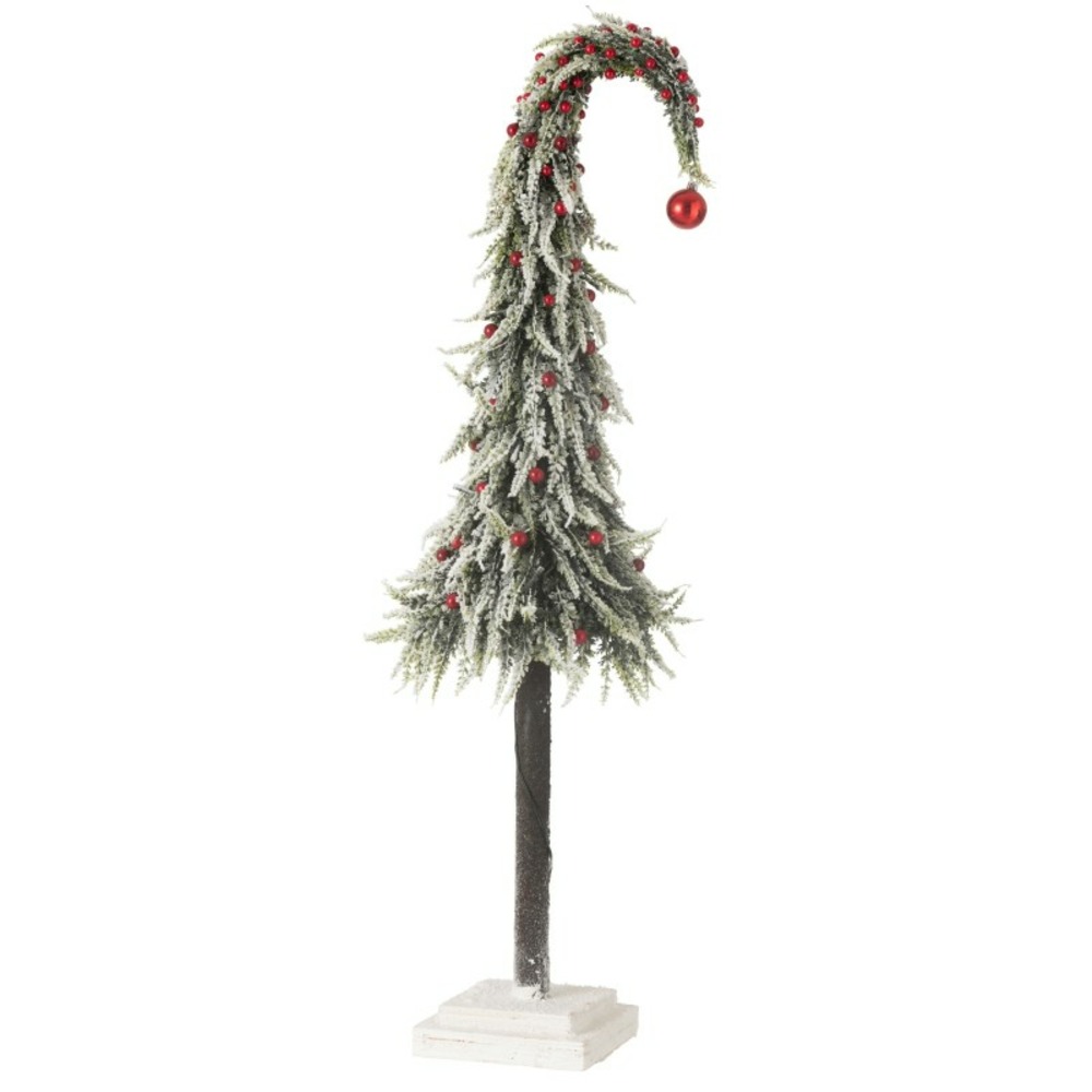 Sapin de noël à led en plastique rouge et vert 23x23x100 cm