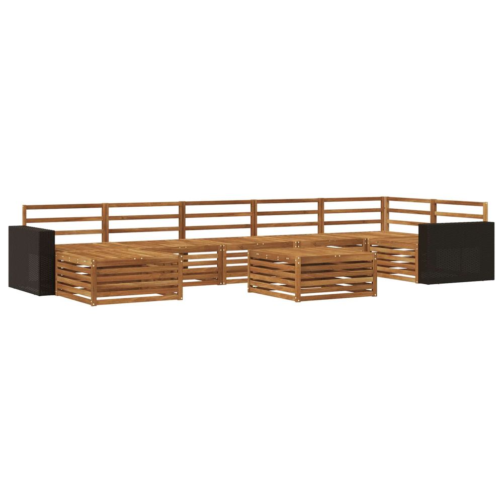 Ensemble de canapés d'extérieur 8 pc naturel