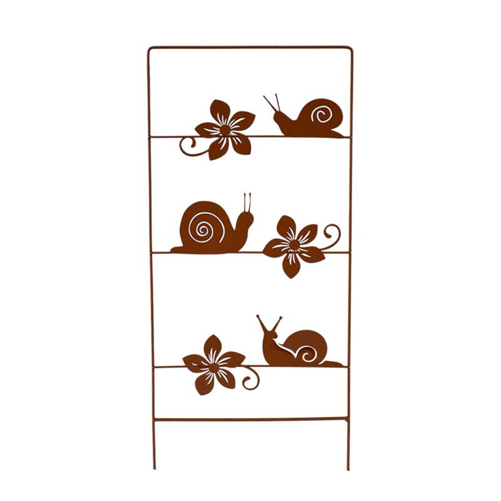 Treillage escargot fer marron 25x1x58cm
