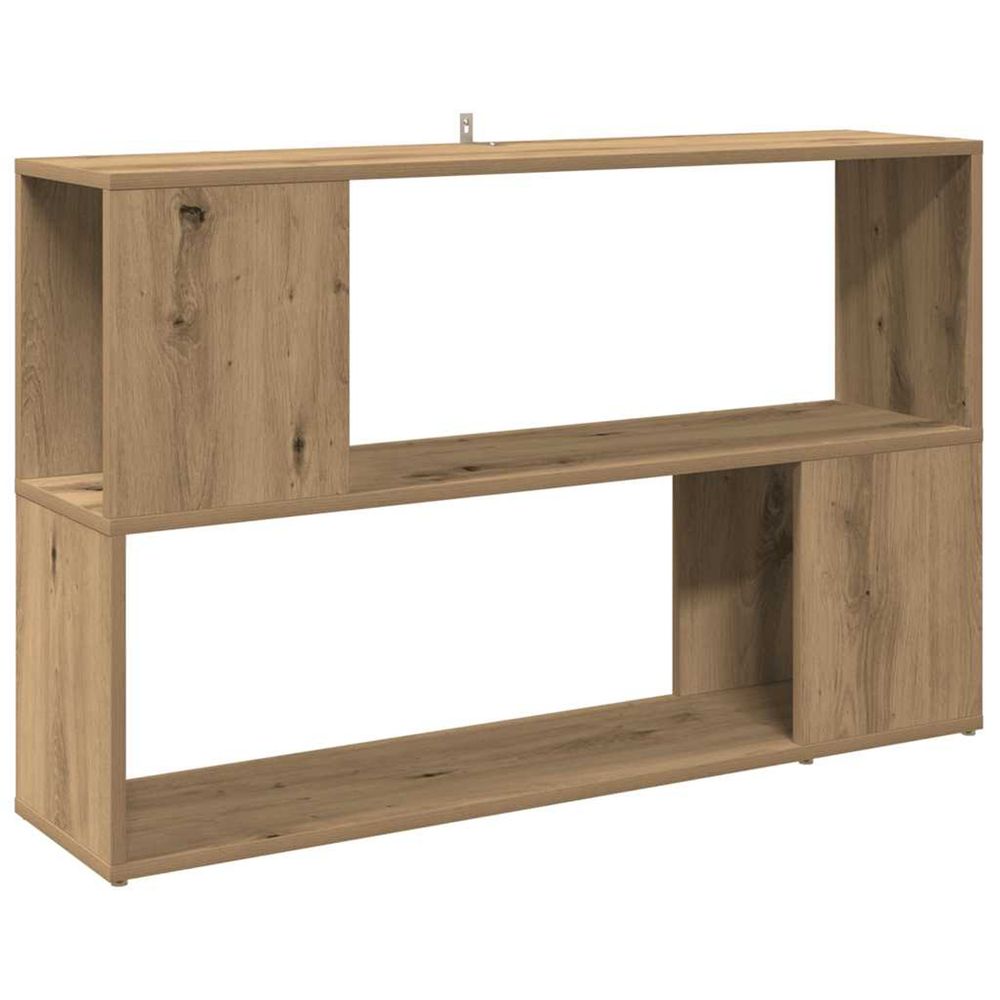 Bibliothèque chêne artisanal 100x24x63 cm bois d'ingénierie