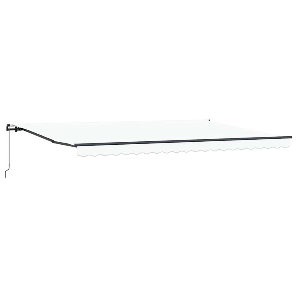 Auvent rétractable blanc 500 × 350 cm polyester et acier