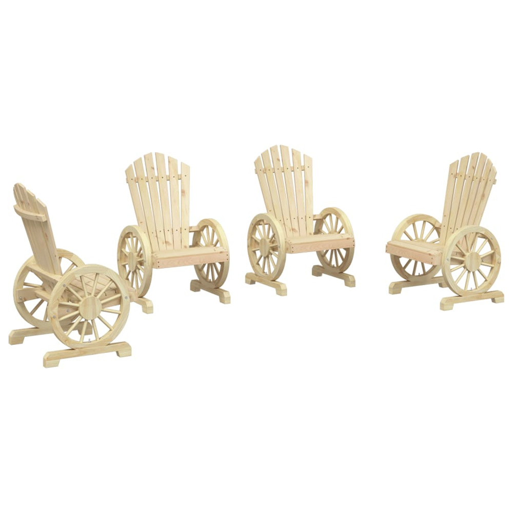 Chaises de jardin adirondack lot de 4 bois de sapin massif