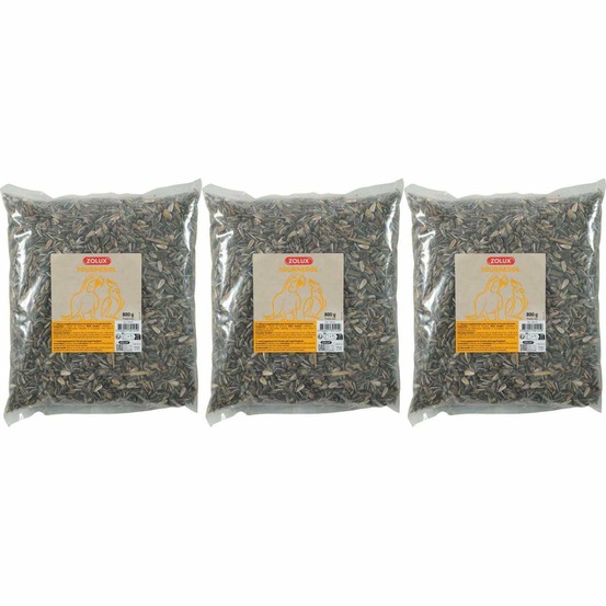 Graines de tournesol pour peroquets et grandes peruches (3 sachets de 800 gr)