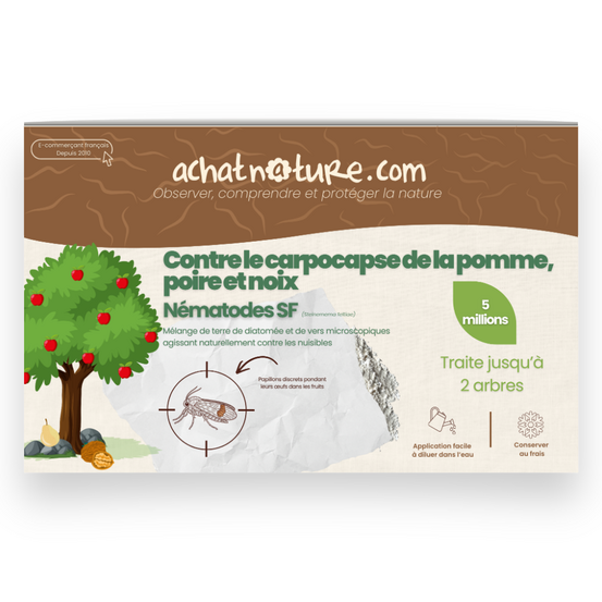 Nématodes sf contre carpocapses de la pomme, poire et noix - 5m - 2 arbres