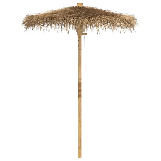 Parasol tiki avec auvent en feuille de bananier 150 cm bambou