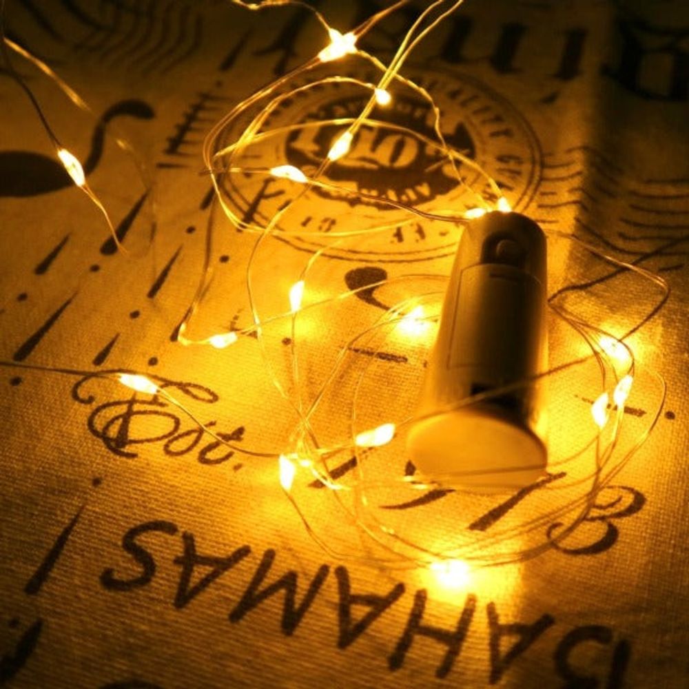 Bouchon guirlande lumineuse pour bouteille - blanc chaud