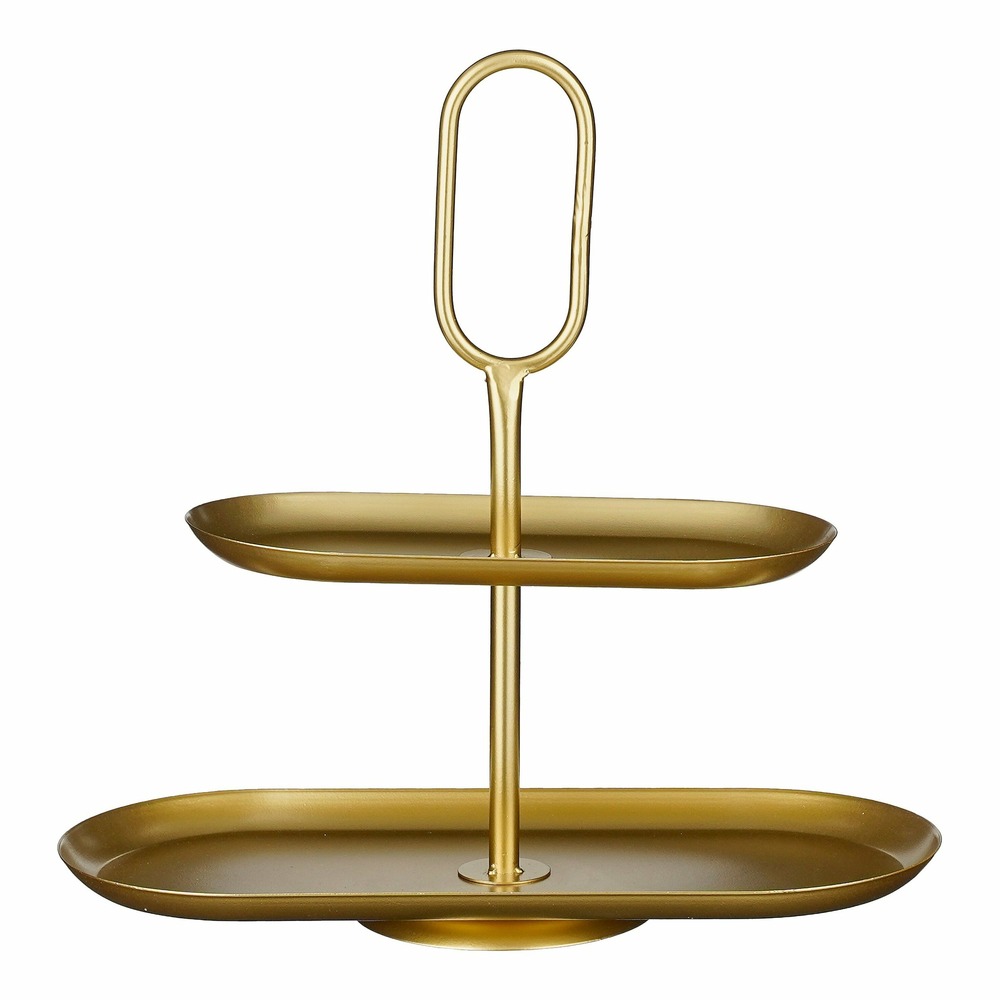 Mica decorations rama présentoir 2 étages - l38 x l17 x h37 cm - dóre