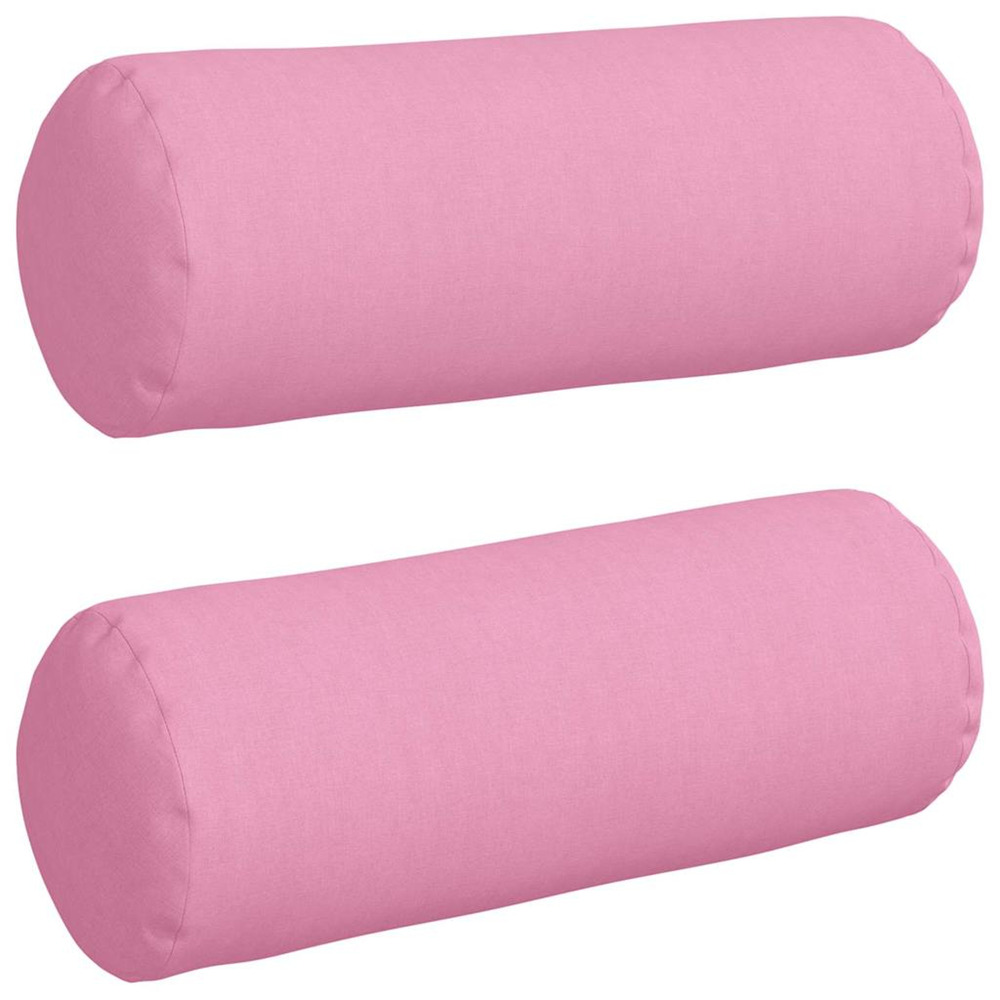 Coussins d'accent 2 pcs rose ø 25 x 70 cm tissu