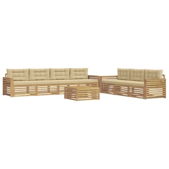 Ensemble de canapés d'extérieur 8 pc blanc et beige