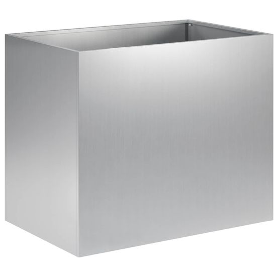 Cache-pot de jardin argenté 50 x 40 x 50 cm acier galvanisé
