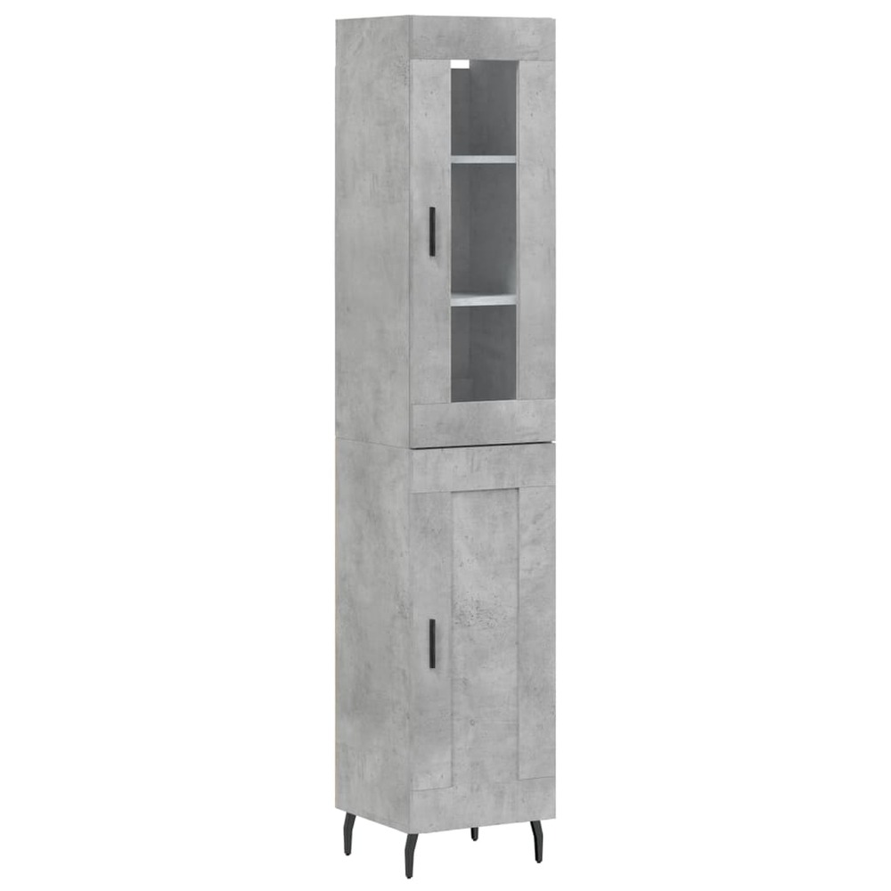 Buffet bahut commode armoire meuble de rangement organisateur cuisine salle de séjour salon haut 34,5 x 34 x 180 cm bois d'in