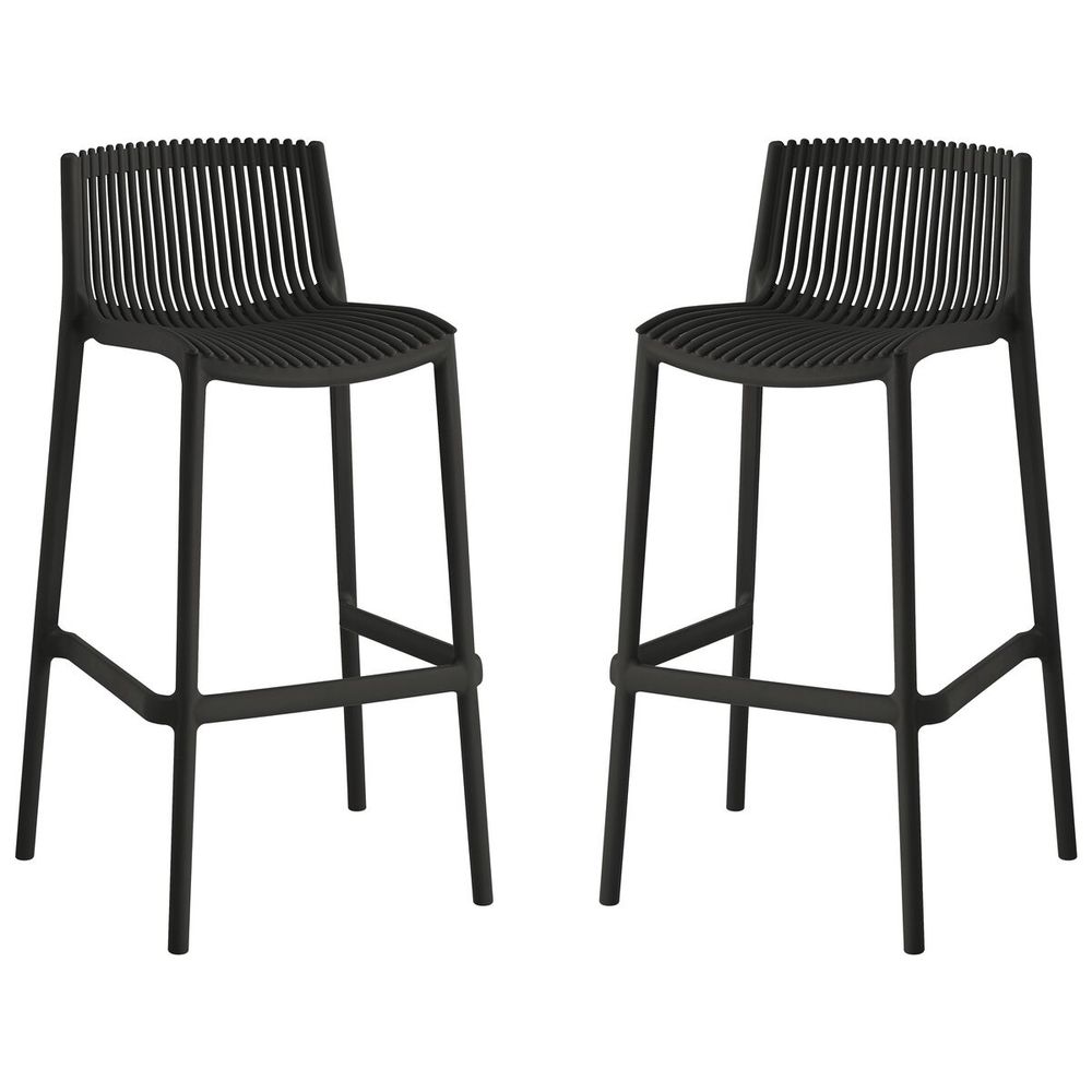 Lot de 2 chaises hautes empilables en plastique 