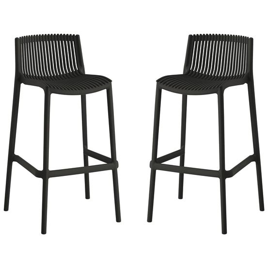 Lot de 2 chaises hautes empilables en plastique