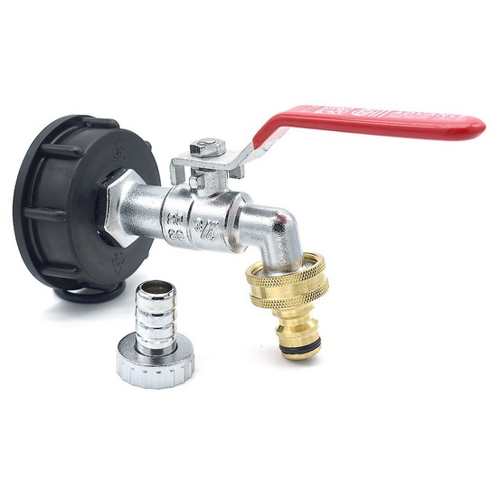 Raccord robinet en laiton chromé sortie raccord rapide