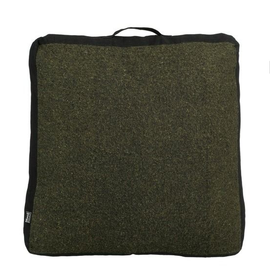 In the mood collection chrissy coussin de sol - l57 x l57 x h10 cm - coton recyclé - vert foncé