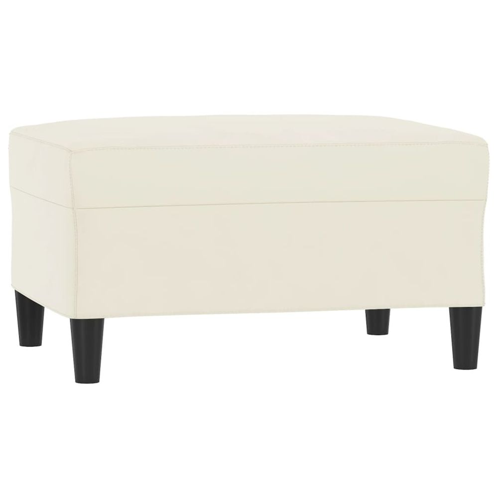 Repose-pied crème 70x55x41 cm velours