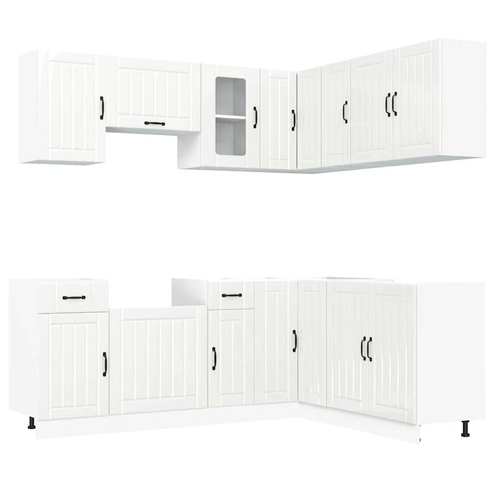 Ensemble d'armoires de cuisine 11 pcs lucca bois d'ingénierie