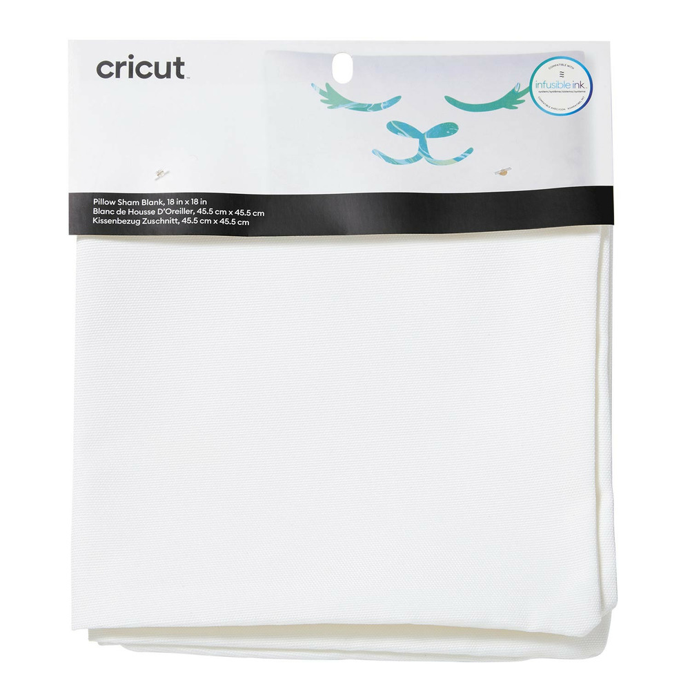 Housse de coussin blanc à customiser 45,5 x 45,5 cm - cricut