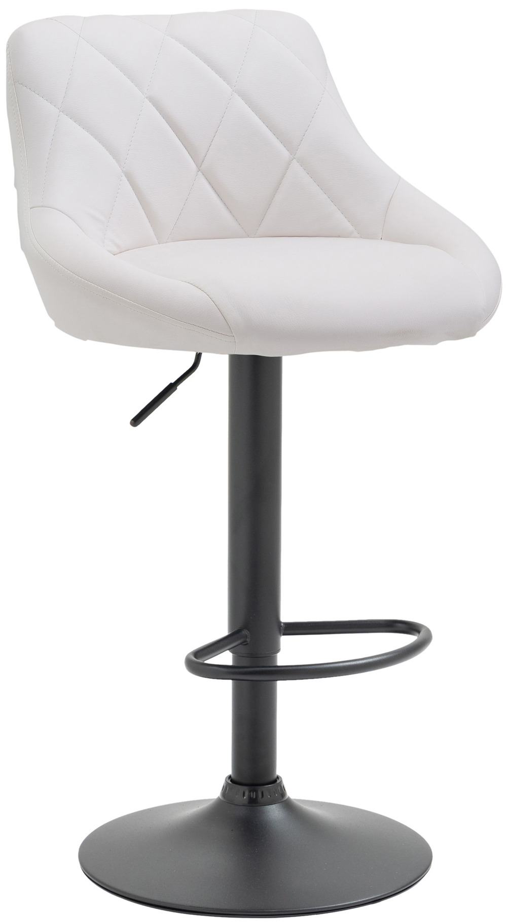 Tabouret de bar lazio simili cuir noir