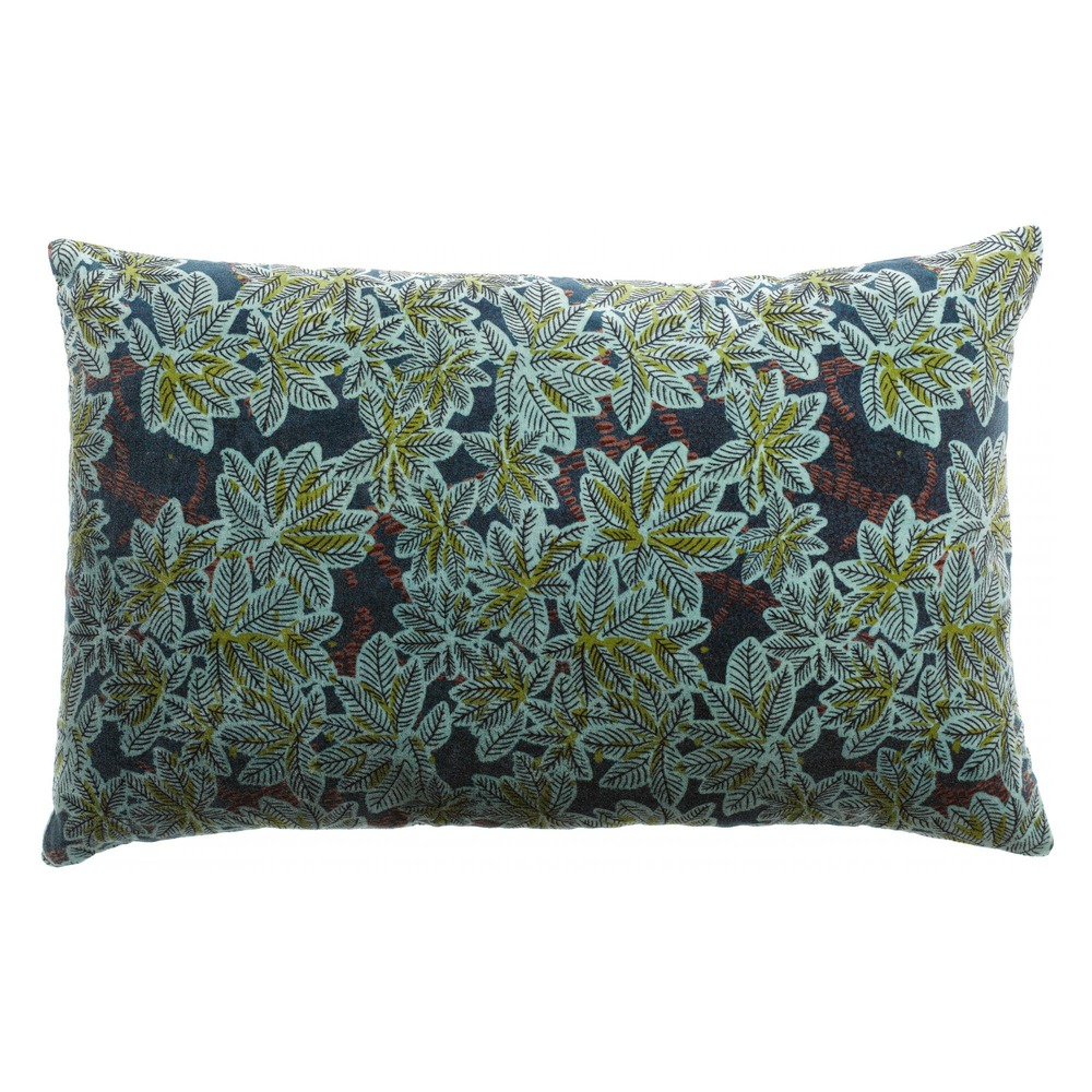 Coussin imprimé ariane petrole 40 x 65 cm