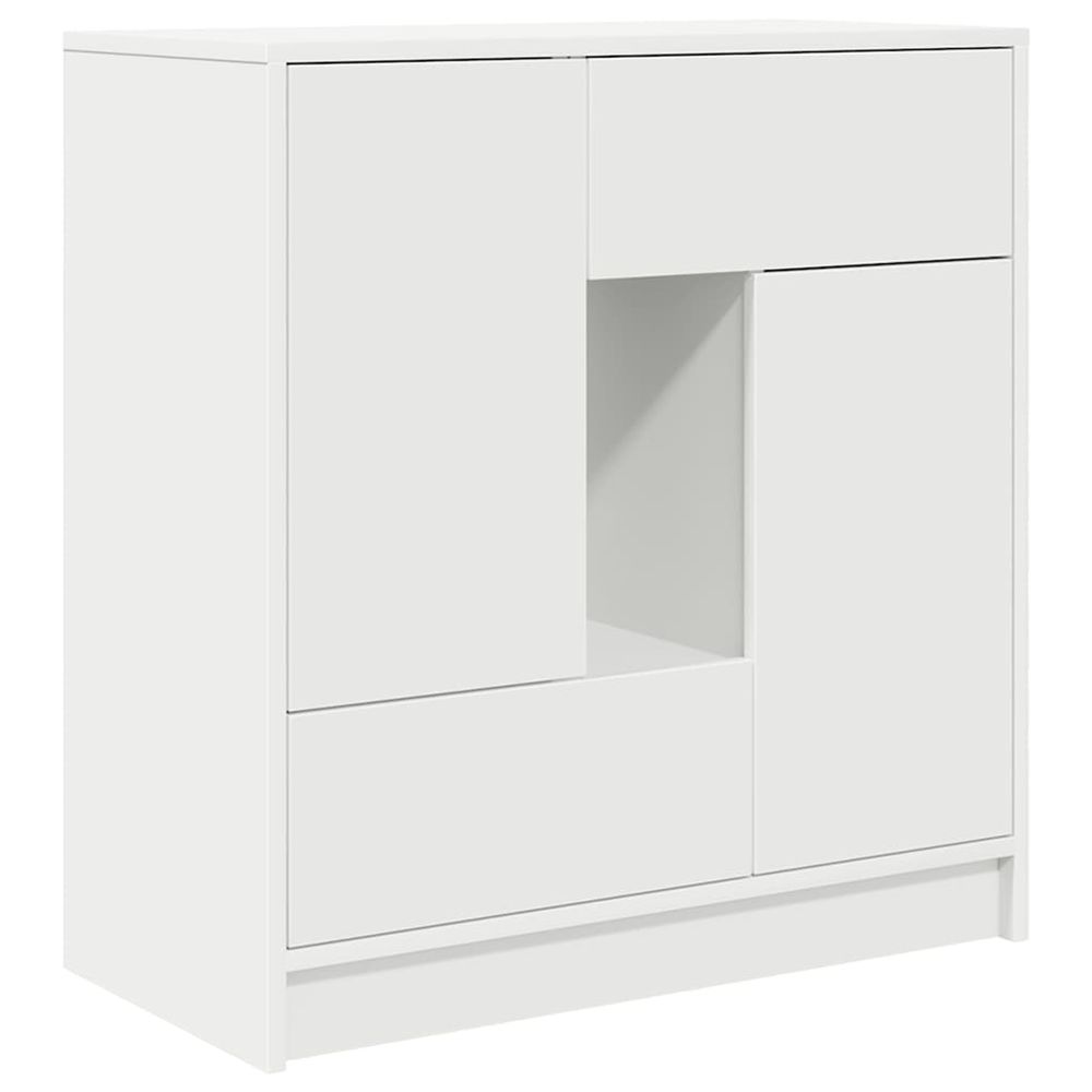 Buffet avec tiroirs et portes blanc 70,5x34x74,5 cm