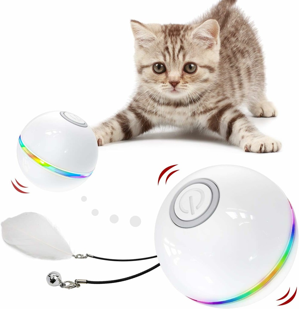 Balle pour chat avec led lumières blanc
