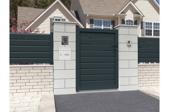 Portillon brise-vue gris anthracite l 1000 x h 1407 mm