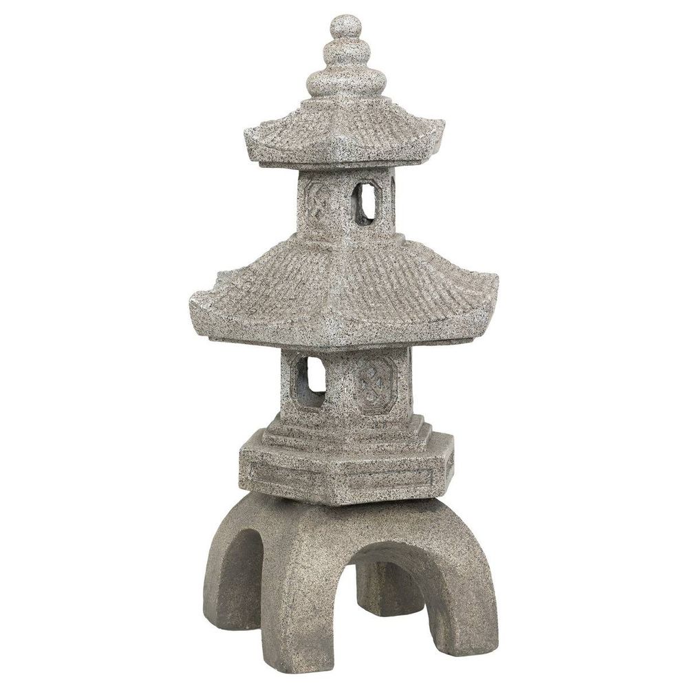 Pagode déco extérieure uchi h.66,5cm magnésie gris