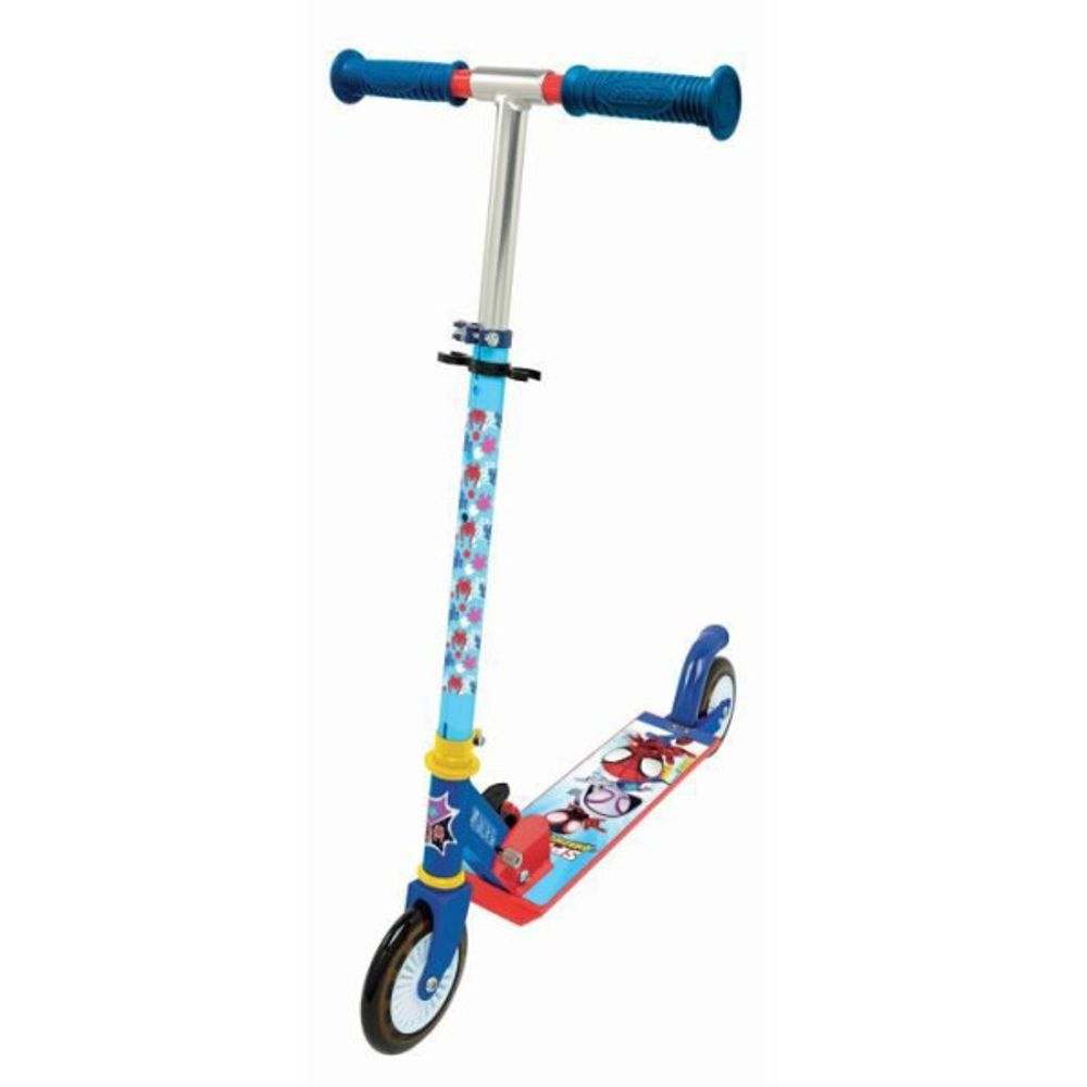 Smoby - spidey - patinette 2 roues pliable - strucure métale - petite trottinette avec guidon réglable