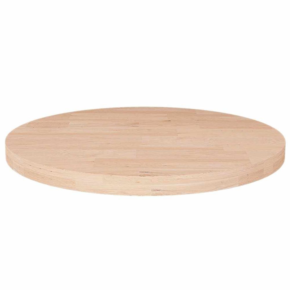 Dessus de table rond ø50x2,5 cm bois de chêne massif non traité