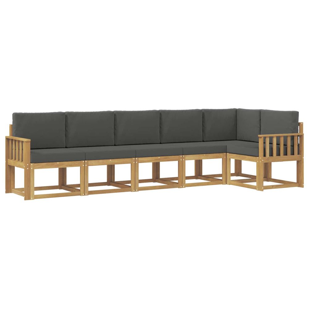 Ensemble de canapés d'extérieur 6 pc blanc et anthracite