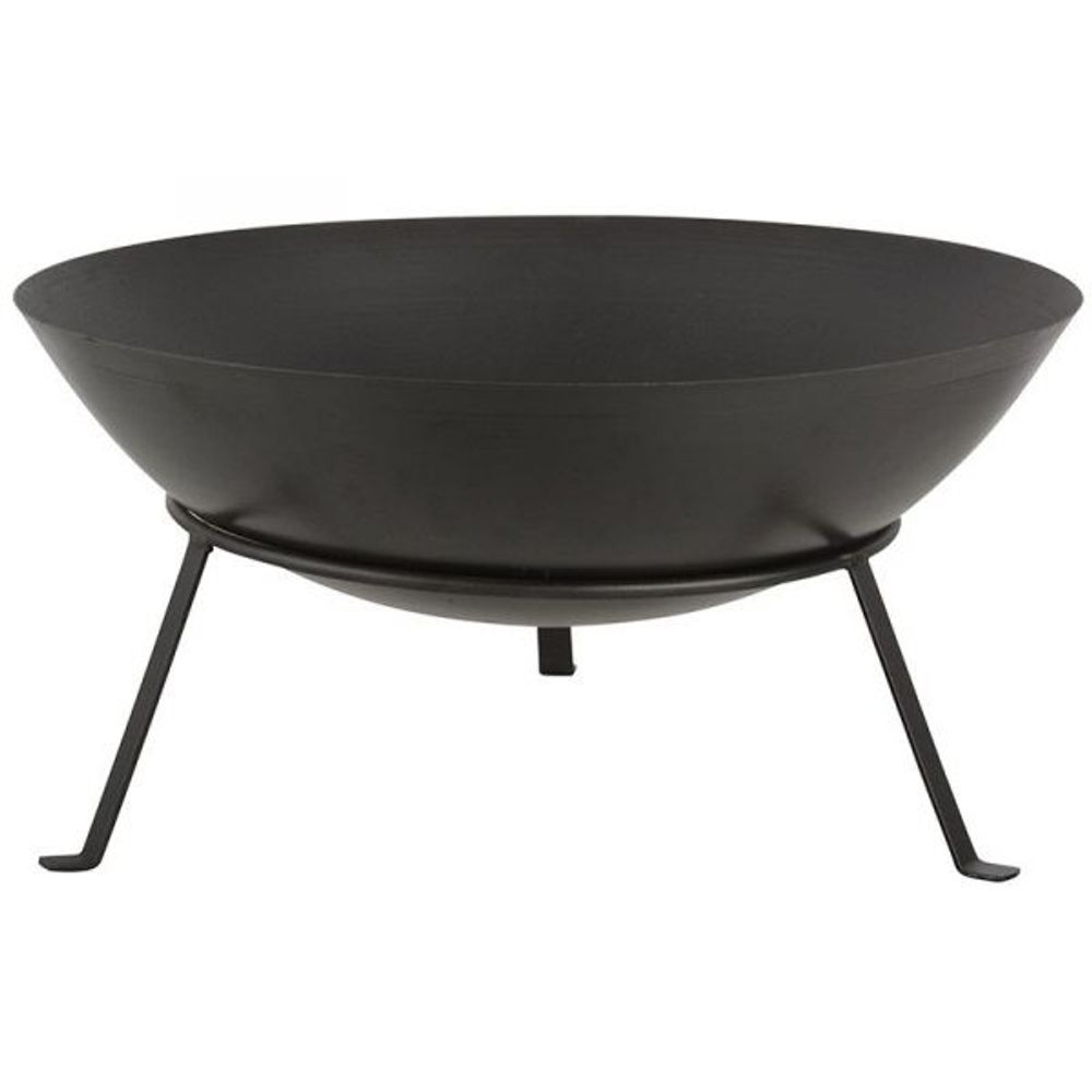 Brasero rond en métal sur pied 49,5 x 24,5 cm