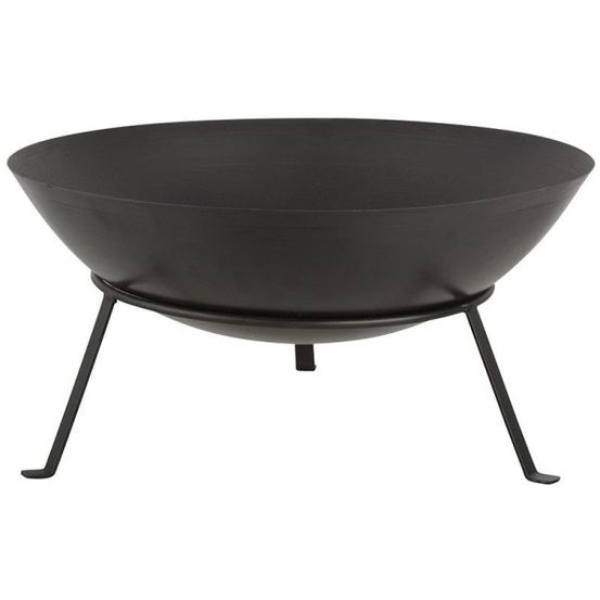 Brasero rond en métal sur pied 49,5 x 24,5 cm