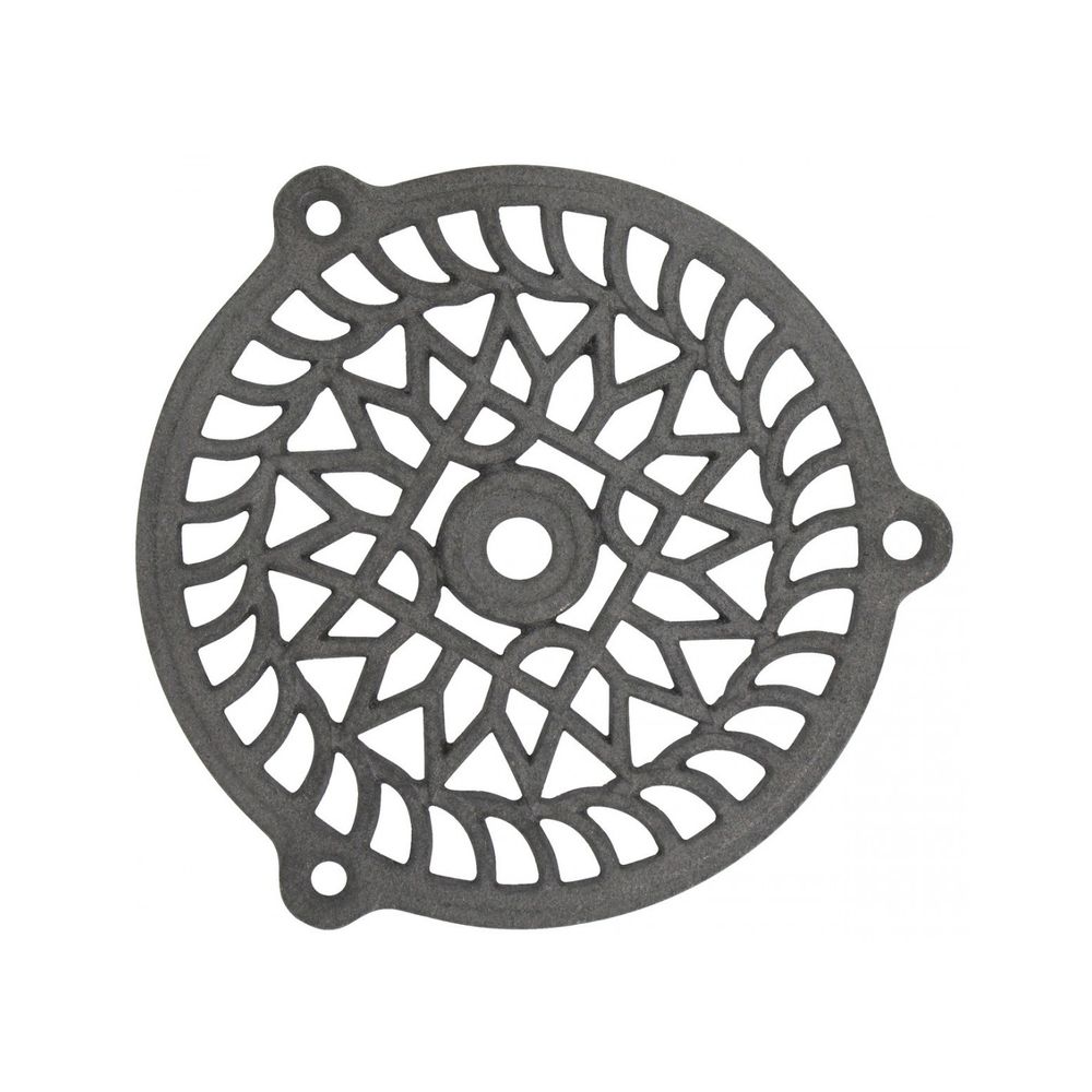 Couvercle De Vidange Carré En Fonte – 6 Pouces, Grille Ancienne, Noir 150 Mm