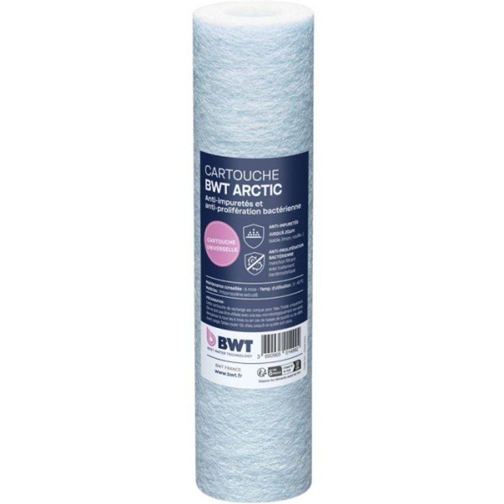 Cartouche filtrante - - arctic 20 µm - polypropylene extrudé - traitement bactériostatique