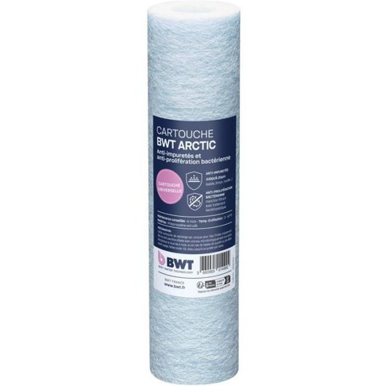 Cartouche filtrante - - arctic 20 µm - polypropylene extrudé - traitement bactériostatique